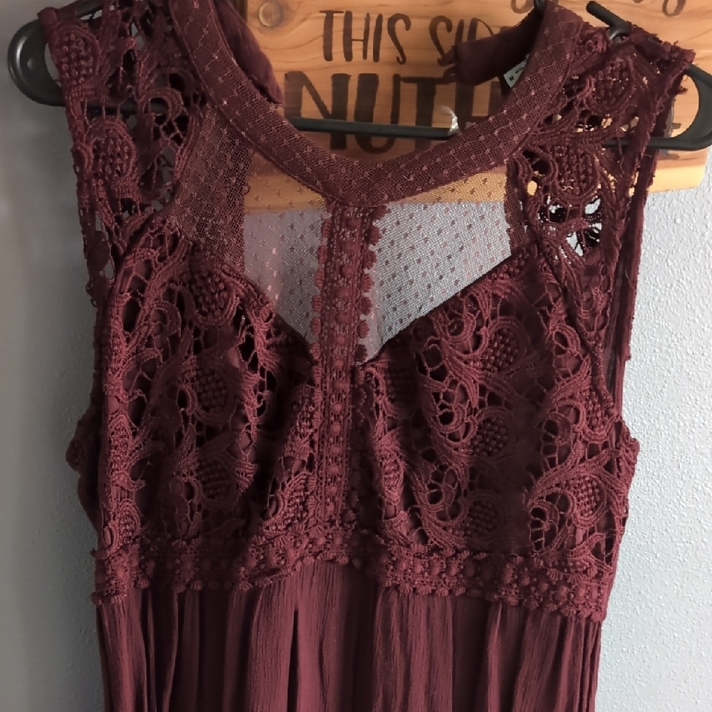 Maurices Burgundy Lace Top